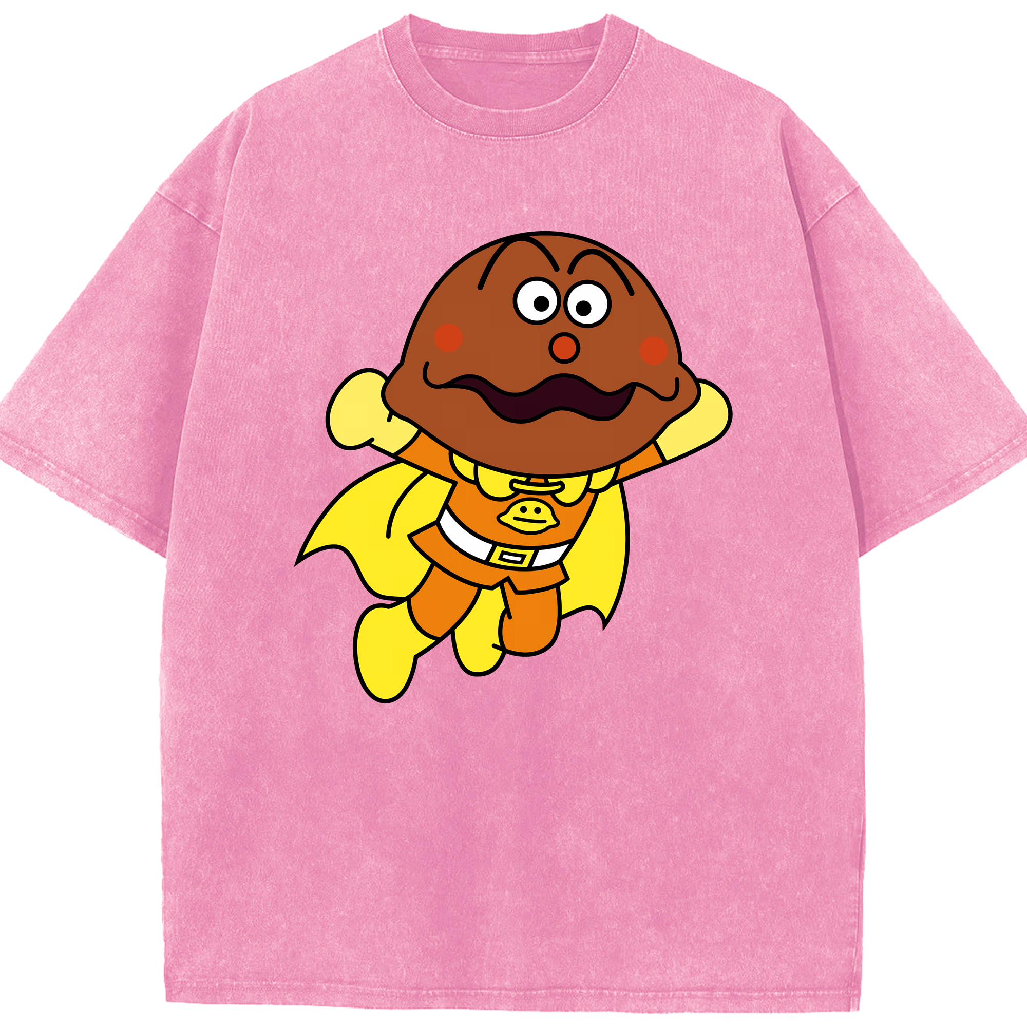 （画像用） アンパンマン Anpanman 綿100% ヴィンテージ風 半袖Tシャツ（フロントプリント）